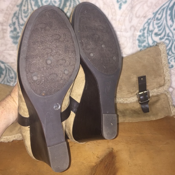 Tan Warm Tall Shearling Faux Suede Knee High Boots - Picture 3 of 8